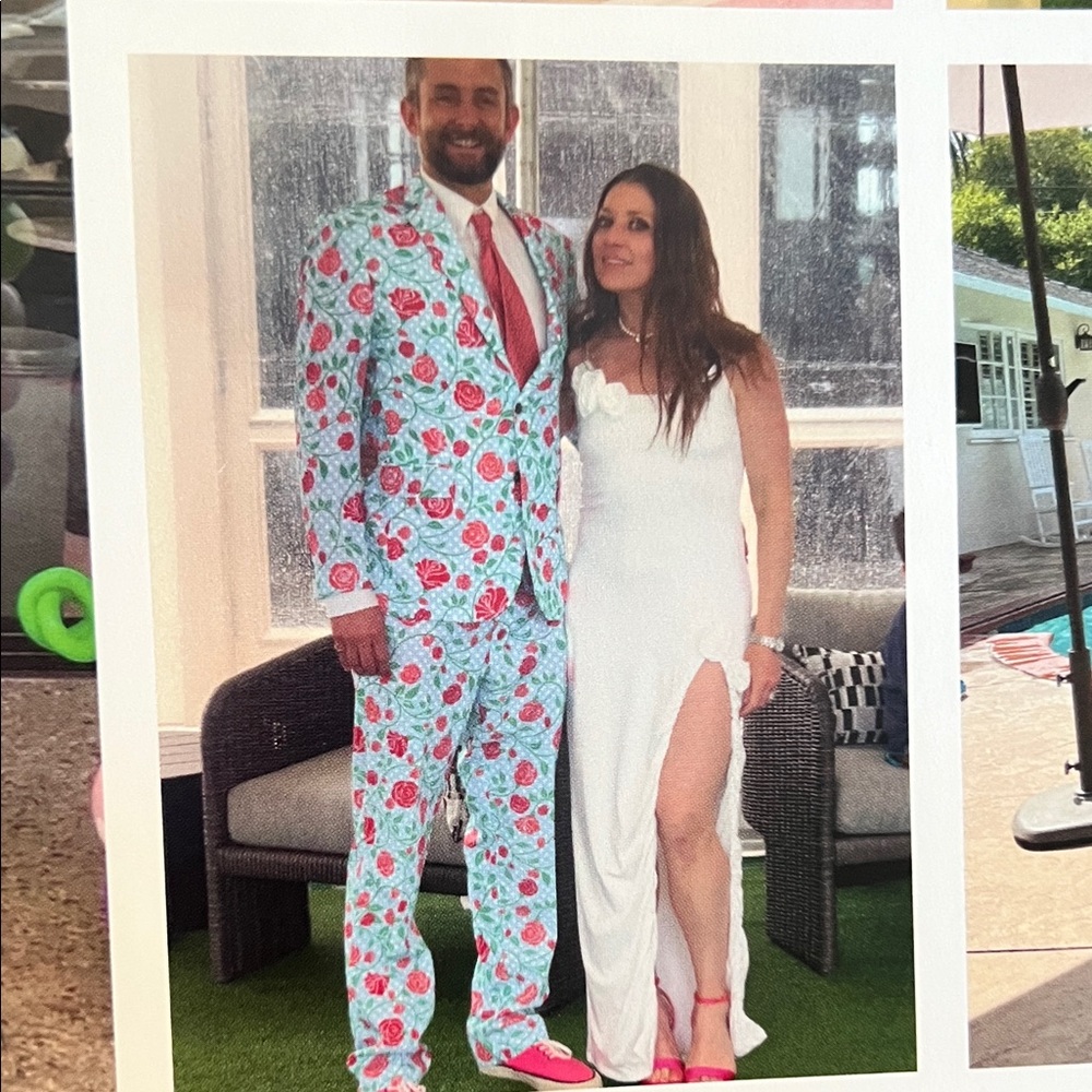 Chic White Maxi Dress with Floral Accents